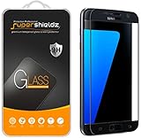 Supershieldz for Samsung Galaxy S7 Tempered Glass Screen Protector, [Full Screen Coverage] Anti-Scratch, ubble Free, 0.2mm (Black), Lifetime Replacement Warranty