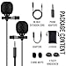 Lapel Microphone Lavalier Professional Grade Condenser Omnidirectional Noise Cancelling Clip-on Speaker Mic for iPhone iPad Mac Android Smartphones Interview Video Recording