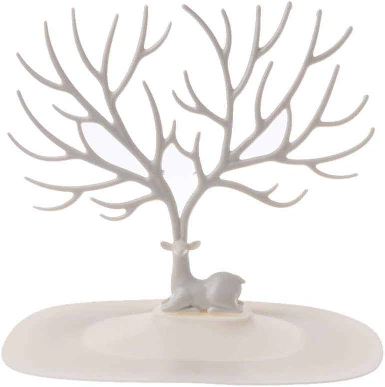 Jpwpowe Jewelry Deer Tree Stand Display Organizer Necklace Earring Holder Jewelry Racks