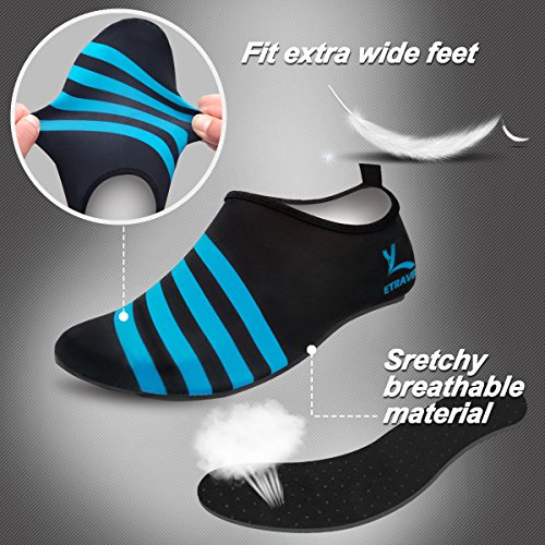 Slipon Water Shoes, AntiSlip Athletic Aqua Socks, for Outdoor Pool Beach Swim Exercise Workout