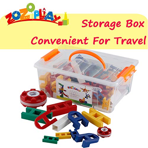 ZoZoplay STEM Learning Toy Engineering Creative Construction Building Blocks Kids Educational Toy Set for Boys and Girls Ages 3 4 5 6 7 8 9 Yr Old (80 PCS)