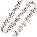 Yanstar Handmade Clear Crystal Rhinestones Wedding Bridal Belt and Sash for Wedding (Rose Gold)