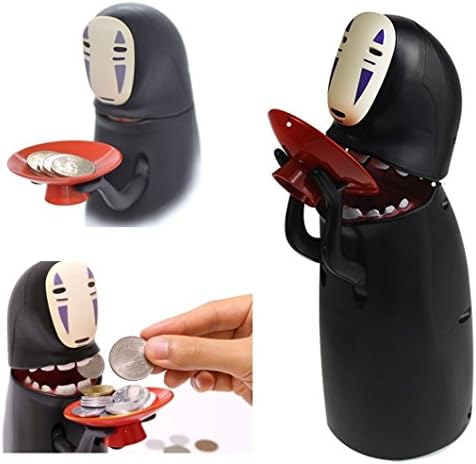 YUANC Spirited Away Kaonashi No Face Man Piggy Bank Automatic Coins Money Box Kids Christmas Gift