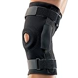 Futuro Hinged Knee Brace, Firm Stabilizing Support, Adjust to Fit, Black