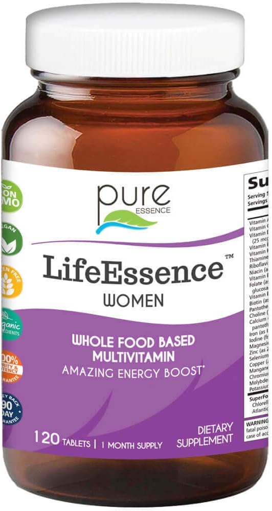 Pure Essence Labs LifeEssence Women's Formula - World's Most Energetic Multiple - The Master Multiple - 120 Tablets: Health & Personal Care