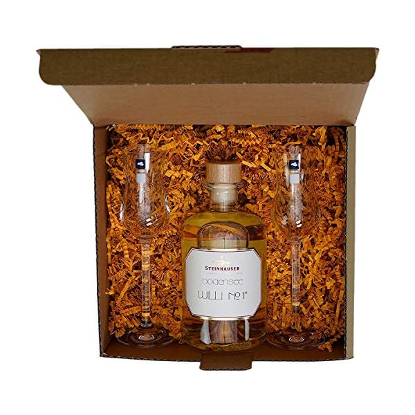 Premium Geschenkset Bodensee Williams No 1 (0,5 l) von Steinhauser mit 2 Leonardo Brandwein Gläsern in…