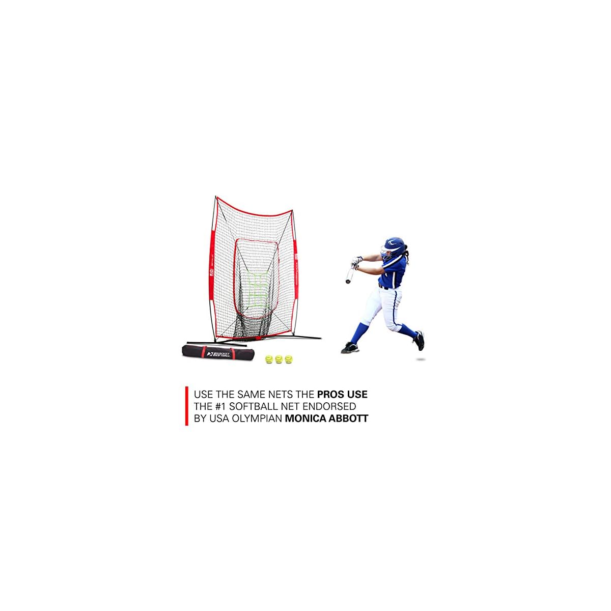 Rukket 7x7 Baseball & Softball Net, Practice Hitting, Pitching, Batting