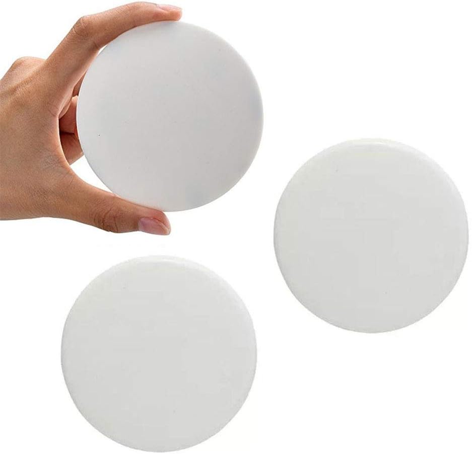 Door Handle Bumper, Silicone Doors Knob Wall Shield, Self Adhesive Round Soft Rubber, Door Stopper Pads (Large Round diameter 3.15")