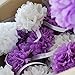 Fecedy™ 18pcs Tissue Paper Pom Poms Flower Ball for Wedding,Festival,Party Decoration (Purple)