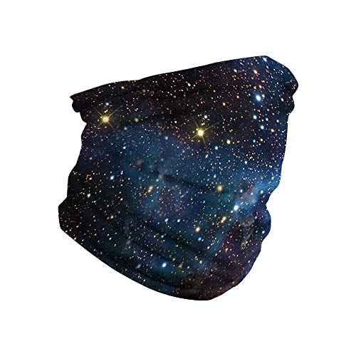 Unisex Outdoor Cycling Face Cover - Starry Sky Magic Turban Multipurpose Scarf Half Face Sports Balaclavas (Blue-Starry Sky)