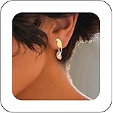Allereyae Vintage Irregular Pearl Dangle Earrings Metal Bird Stud Earrings Pearl Drop Earrings Gold Bird Pearl Earrings Jewelry for Women
