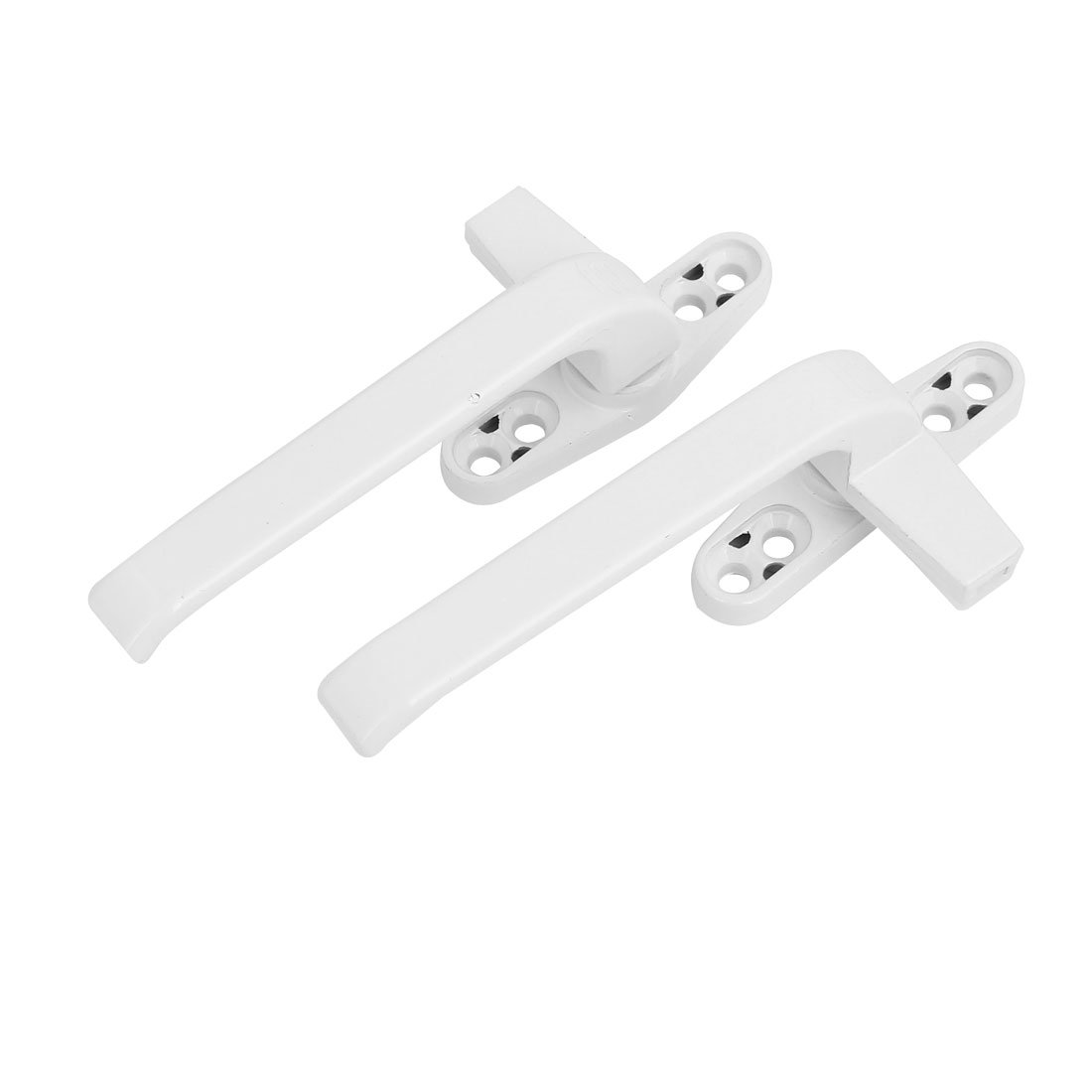 Sourcingmap Pair Aluminum Alloy Casement Window Locking Handgrip Right and Left Handle White