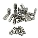 L Joint & Screws, Mergorun 3030 Series T Slot L Shape 90 Degree Inside Corner Connector Joint Bracket with Screws Used for Slot 8mm Aluminum Profiles Pack of 10