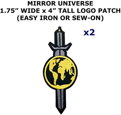 2 PCS Star Trek Mirror Universe Theme DIY Iron / Sew-on Decorative Applique Patches