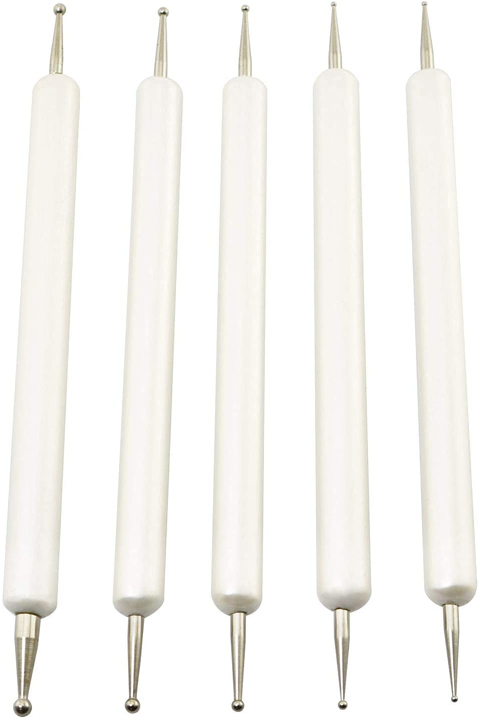 Longdex Embossing Stylus Set 5PCS 5 Size Double End Tracing Dotting Tool Stylus for Carbon Transfer Paper Mandala Rock Painting Pottery Clay Craft Embossing Art Nail Art