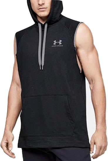 Amazon Under Armour メンズ Ua スポーツスタイル テリー ノースリーブパーカー Xl ブラック メンズ 通販