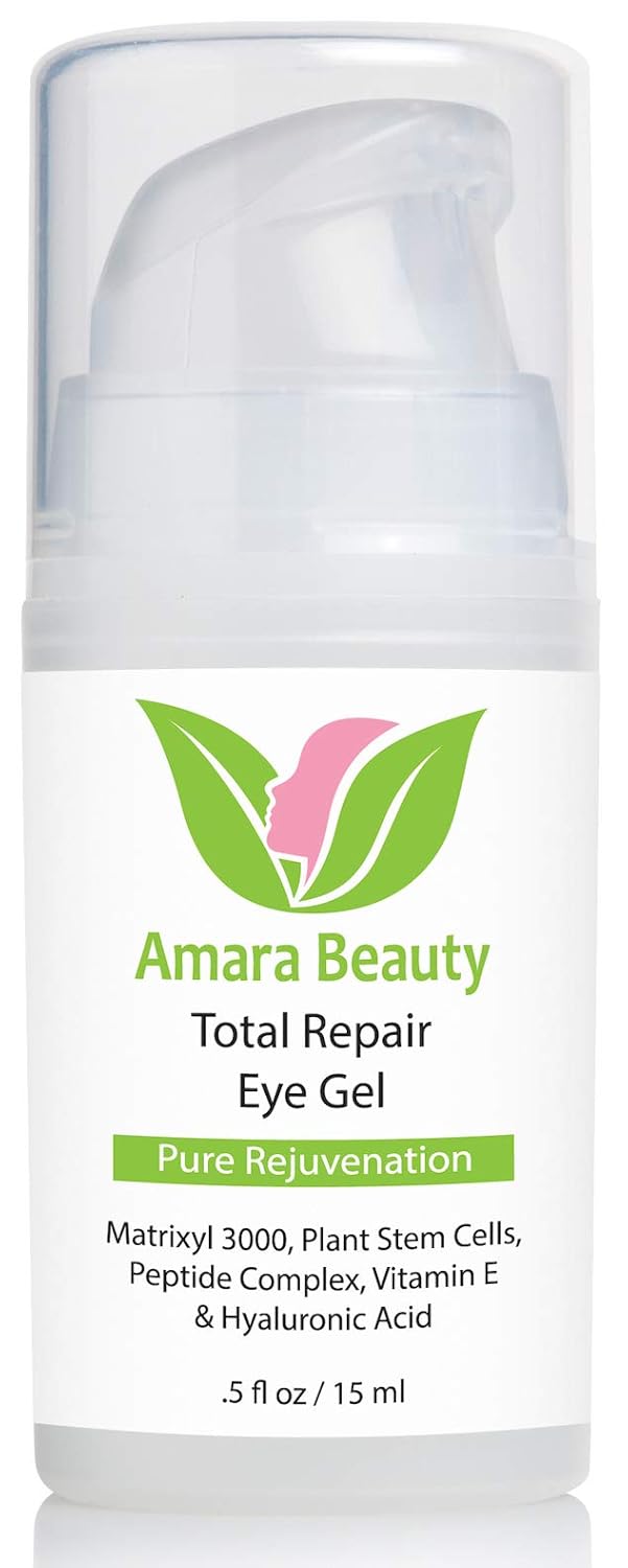 Eye Cream Gel for Dark Circles and Puffiness with Peptides & Hyaluronic Acid.5 fl. oz.: Beauty