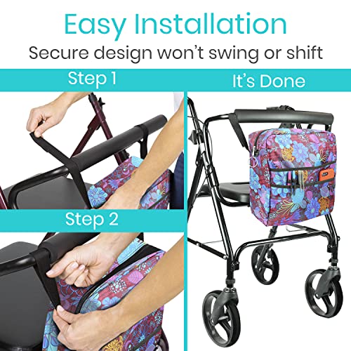 Vive Wheelchair Bag for Accessories (12" x 5 x 12) Large Adjustable