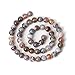 Qiwan 45PCS 8mm Natural Botswana Sardonyx Agate Gemstone Round Loose Beads for DIY Jewelry Making 1 Strand 15
