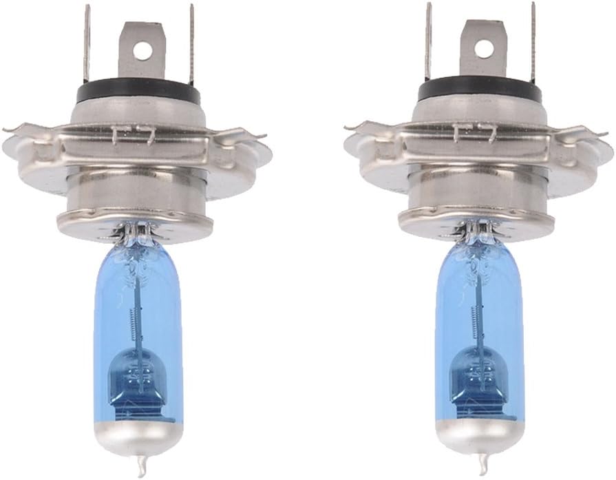 Mintice 2 X Car Vehicle Bright H4 100W 6000K Xenon Gas Halogen Headlight White Light Lamp Bulbs