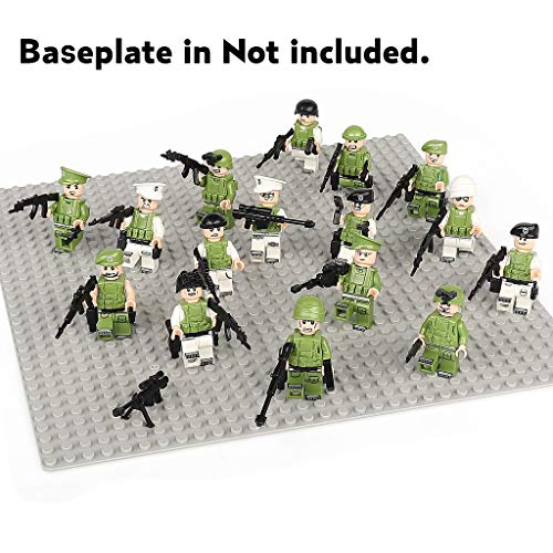 KAZI Toys Soldiers Action Figures - Marine Corps Soldiers,US Navy and Army Men with Military Weapons Accessories,16Pcs