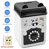 Kids Piggy Bank, VOOPII Kids Safe Musical Password Money Bank For Kids Electric Saving bank For Boys (Black)