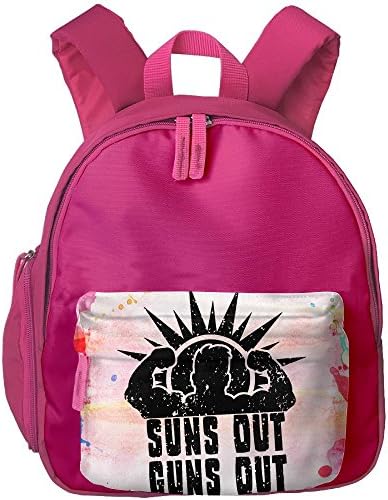 Suns Out Guns Out Art Print Toddlers Bookbag Shoulder Bag School Backpack With Front For Kids Pockets