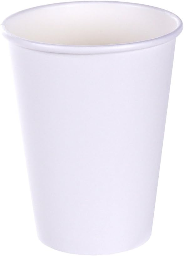 TashiBox White Hot Drink 120 Count - 12 Oz Disposable Paper Coffee Cups: Kitchen & Dining