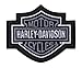 Harley-Davidson Silver Bar & Shield Patch XS 3'' x 2 1/2'' EMB302541