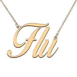 HUAN XUN Customized Custom Simple Any Name Necklace