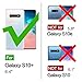 Galaxy S10+ Plus Case, SHIELDON Genuine Leather Galaxy Wallet Case Folio Cover Kickstand with Credit Card Slots Full Protection Magnetic Case Compatible with Galaxy S10 Plus (6.4 Inch) - Dark Blue
