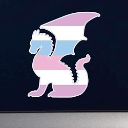 Dark Spark Decals LGBT Pride Bigender Flag Dragon