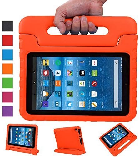 Fire 7 case,Fire 7 2015 Case, Husidy Kids Shock Proof Convertible Handle Light Weight Super Protective Stand Cover for Amazon Fire Tablet (7 inch Display, 2015 Release Only), ORANGE