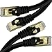 Network Cable Cat7 (1.5ft x 2 Pack) - SSTP/RJ45 Ethernet Patch Cord - 10 Gigabit/Sec High Speed LAN & Broadband Internet, Network Connection and Networking with Computer, Modem, Router & Switch