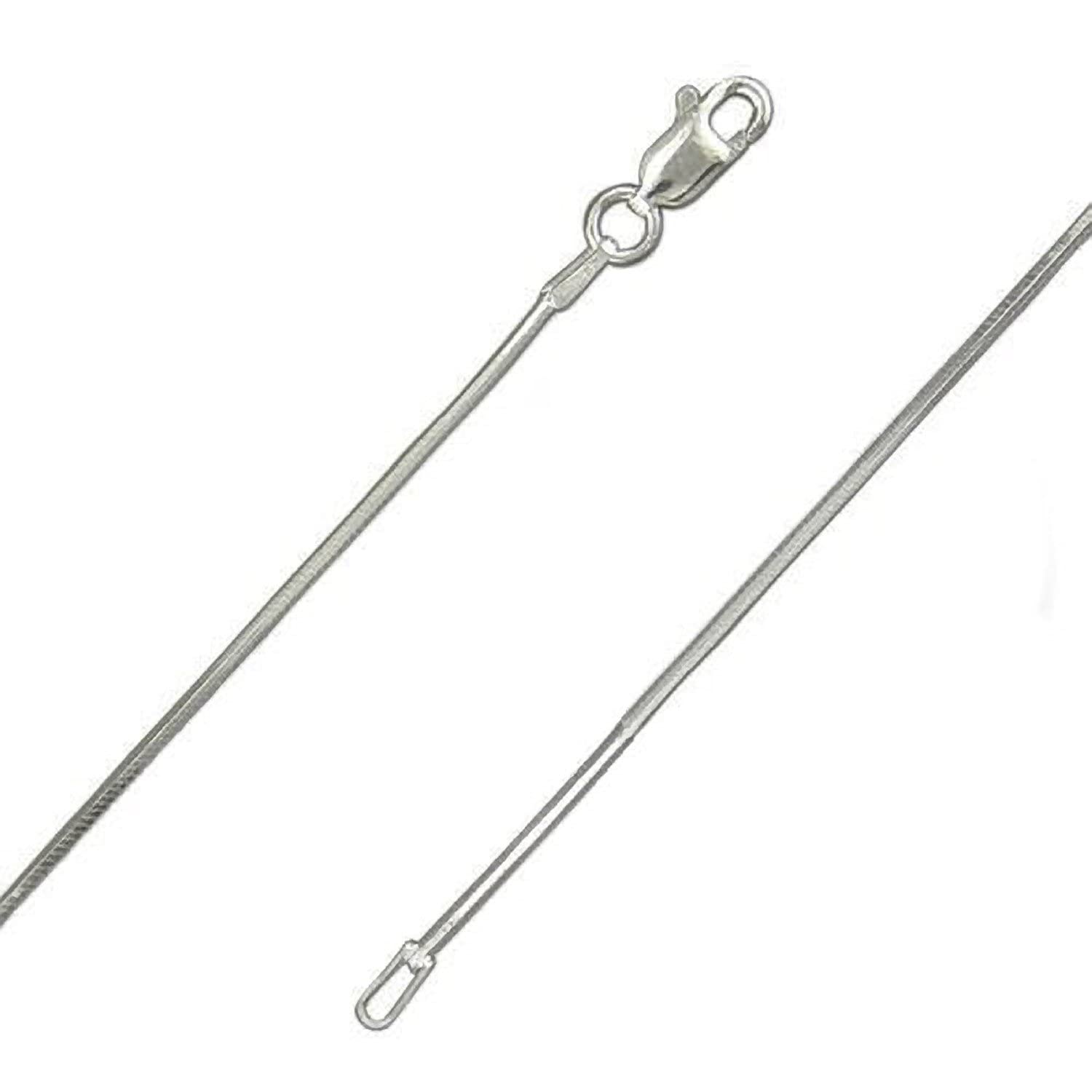 Designer Inspirations Boutique 9.5 Inch Sparkling Diamond-Cut Snake Chain Sterling Silver Anklet/Ankle Bracelet/Ankle Chain - 925 Sterling Silver - 9.5" Inch / 24 cm Snake Chain - Anklets for Women — image 1