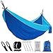 OlarHike Double Camping Hammock, Lightweight Portable Nylon 2 Person Hammocks with Tree Straps, 500lbs Capacity Hammock for Outdoor Indoor Backpacking Travel Beach Garden Yard