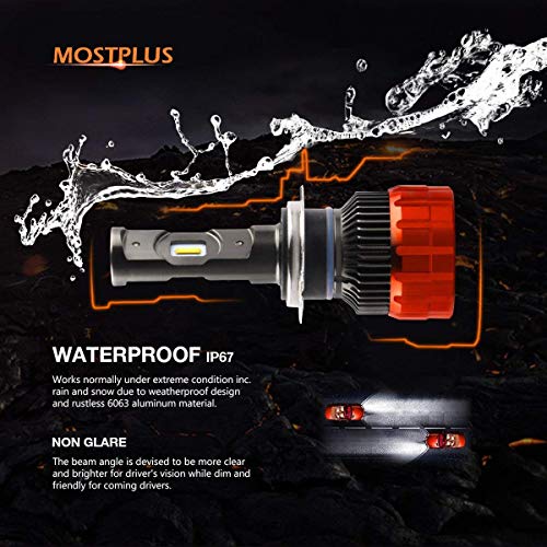 MOSTPLUS 8000 Lumens 80W/Pair-H7+H11+H11 All-in-One LED-TX1860 Chip Really Focused Headlight Bulbs Super Mini Conversion Kit Xenon White Three Years Warranty (3 Pairs) - Thumbnail 5
