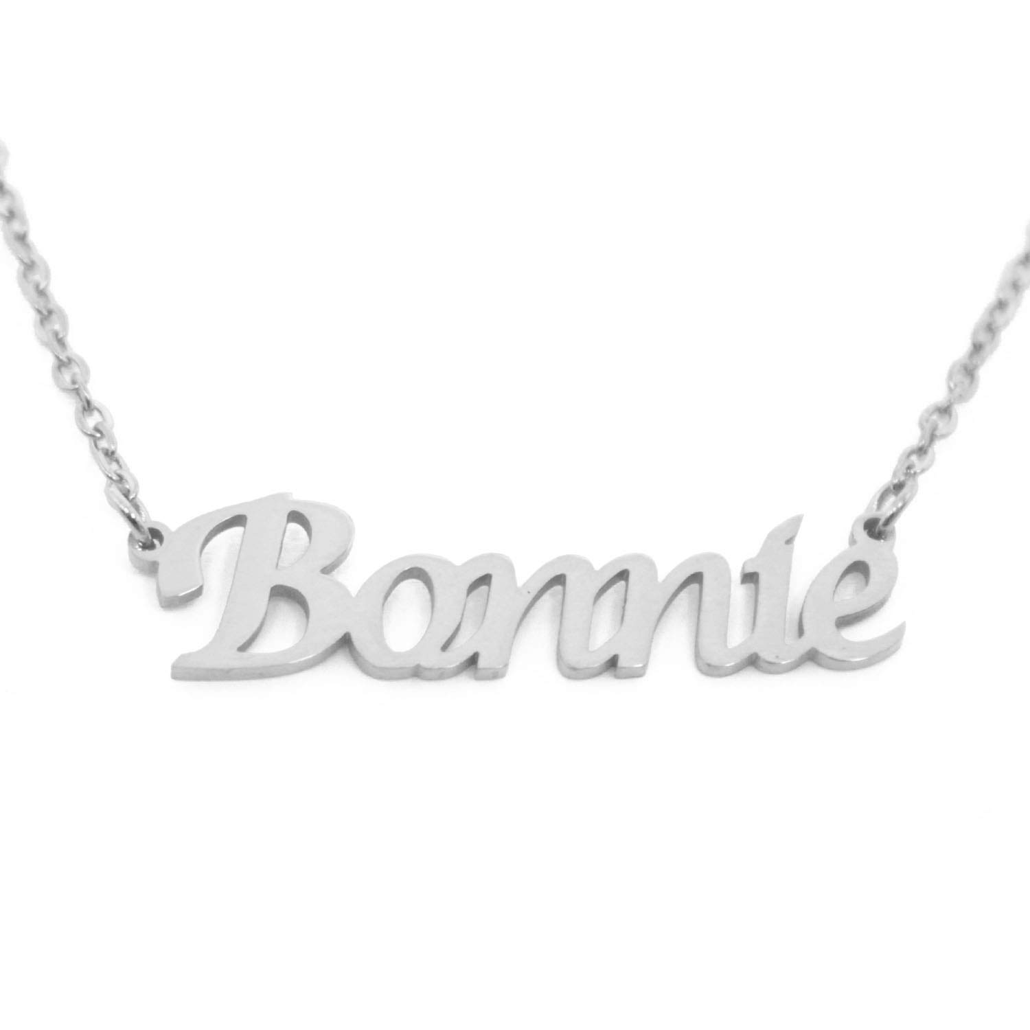 Kigu Name Necklace Bonnie Personalised - Silver Tone Packaging