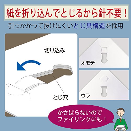 Kokuyo Harinacs Japanese Stapleless Stapler Ten-Sheet Binding White SLN-MSH110W - Thumbnail 2