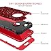 Hekodonk for iPhone 8/7 Case,3 Layer Luxury Bling Sparkle Shiny Heavy Duty Shockproof Fullbody Protective Impact Hybrid Cover for Apple iPhone 8/ iPhone 7 Bling Red