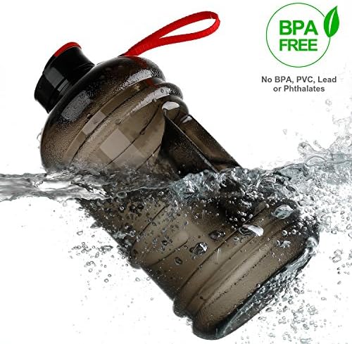 PORHOWE 2.2 L Sport Drinking Water Bottle BPA Free Plastic Big Capacity Large Leakproof Water Jug Container with Carrying Loop Water Bottle for Outdoor Sports Fitness Gym Workout Hiking & Office