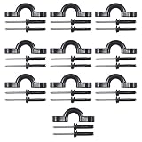 YYST 10 Pcs Kayak Nylon Bungee Deck Loops Tie Down Kayak Pad Eye with Rivets for Kayaks