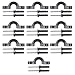 YYST 10 Pcs Kayak Nylon Bungee Deck Loops Tie Down Kayak Pad Eye with Rivets for Kayaks