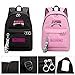 Youyouchard Kpop BLACKPINK Backpack JISOO JENNIE ROSE LISA Backpack Kpop Gift Merchandise Daypack Laptop Bag College School Bookbag(BLACKPINK 1 (Black))