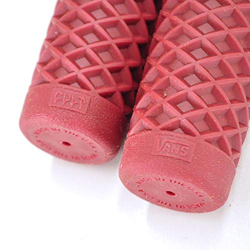 Vans"Waffle" Pattern Rubber Motorcycle Grips - OXBLOOD RED - Sold as a pair for 1" bars - Made In The USA ...