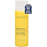 Farmacy Honey Milk Face Essence - Hydrating Milky Toner with Honey, Ceramides + Chamomile - Helps Strengthen Skin Barrier + Replenish Moisture - Soothing + Calming Skincare (50ml)