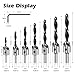 Werkzeug Countersink drill bit Set, Wood Drill Bit Set with One Hex-Key, High Carbon Steel Smart Drill Bit for Woodworking Adjustable Carpentry Reamer Plated (7 PCS)