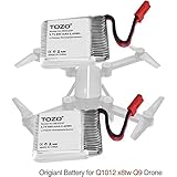 TOZO Lithium battery for Q1012 X8tw Drone [Q3030 drone NOT compatible] RC Quadcopter Remote Quadcopter.[ 2PCS ]