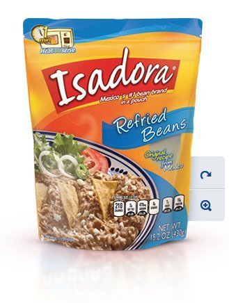 Isadora Refried Beans Pouch (Pack of 2) - 15.2 Ounce
