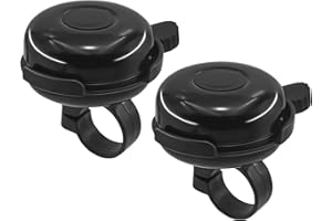 FOJOO 2 Pack Bike Bells for Adults, Loud Crisp Clear Sound, Durable Aluminum Alloy, Bicycle Bell for Adult Bikes, Easy to Install Cycling Accessories for Mountain Road and Commuter Safety